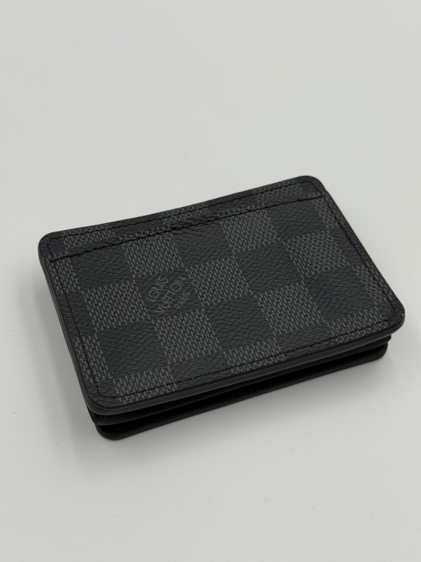 EXCELLENT" W219 LV Damier Graphite Rare Coin and Card Case SN3200