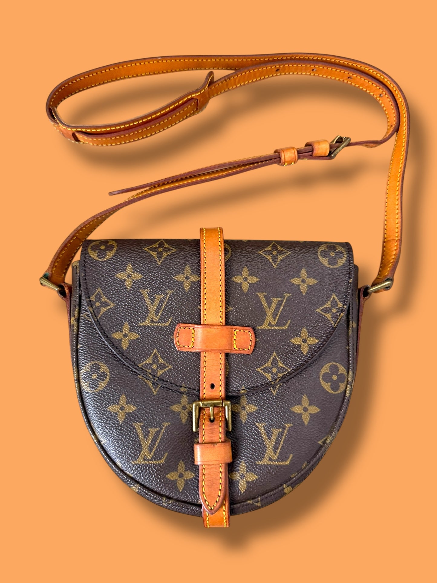 B65 LOUIS VUITTON 1988 Monogram Chantilly PM Crossbody Bag 882 VI (No Peeling/ Stickiness)