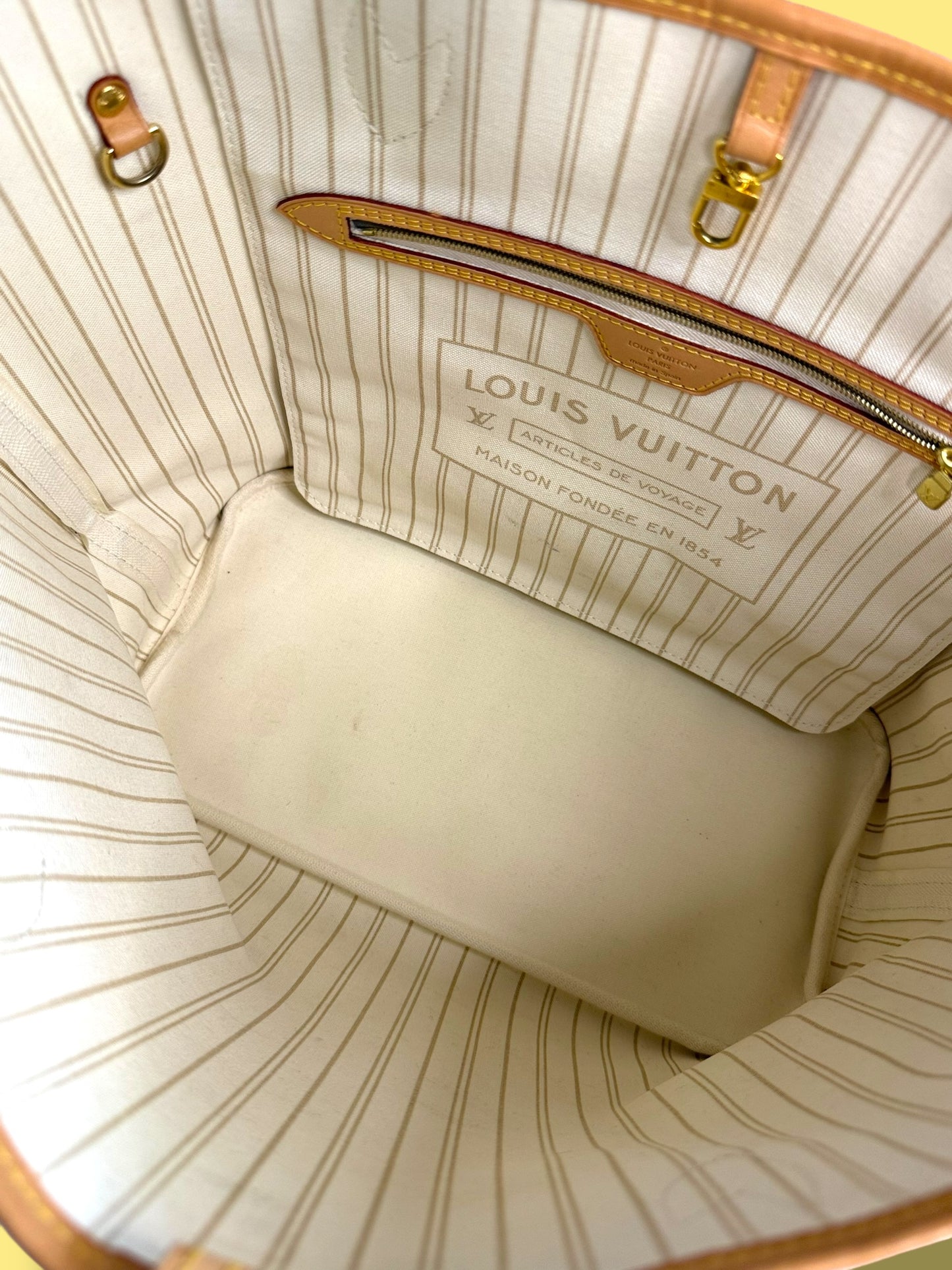 TBC96 LOUIS VUITTON Damier Azur Neverfull MM with Pouch GI5114