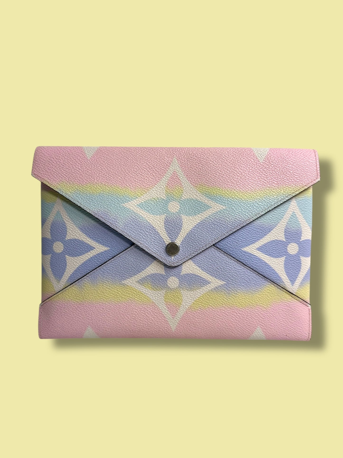 LTD ED** TBC103 LOUIS VUITTON Escale Pastel Kirigami Pochette Large Microchipped
