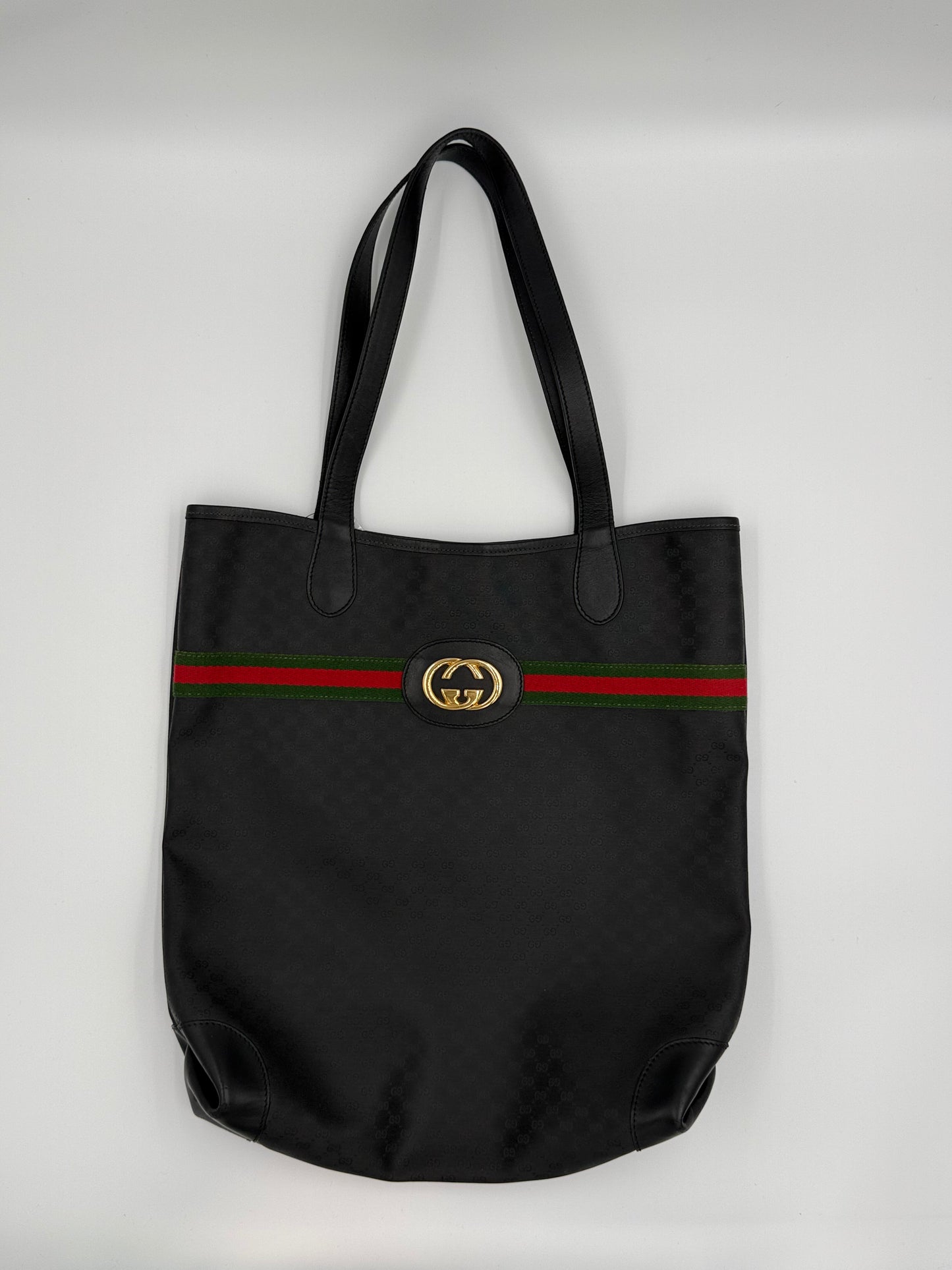 T340 GUCCI Vintage Micro GG Ophidia Shopper Tote