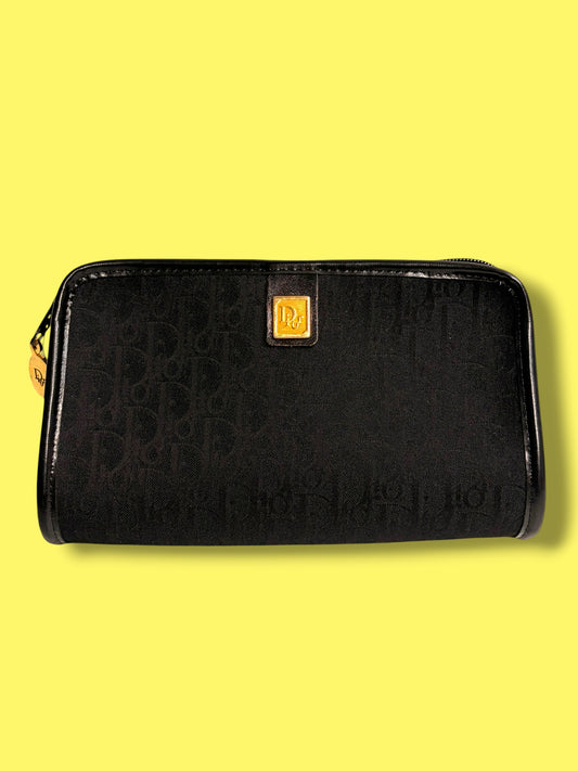 W56 DIOR Black Trotter Cosmetic Pouch