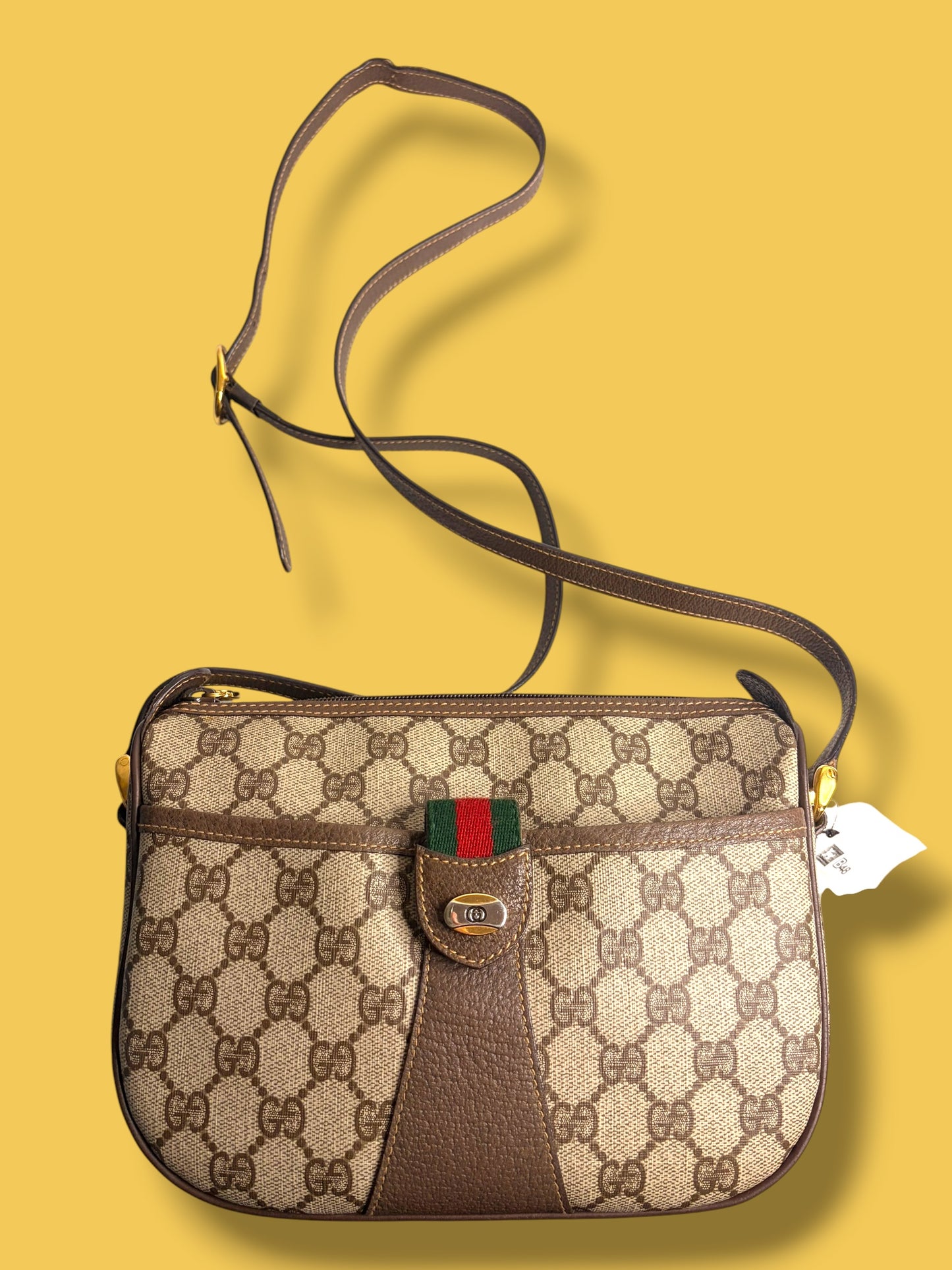 B48 GUCCI Ophidia Vintage Crossbody Bag (NO PEELING/POWDERY- has custom hole)