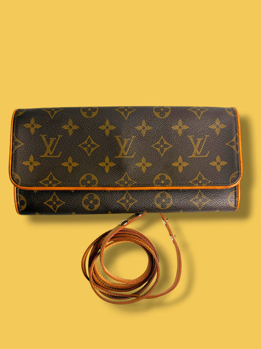 TBC148 LOUIS VUITTON Monogram Twin Pochette GM 2 Way Crossbody Bag CA0969