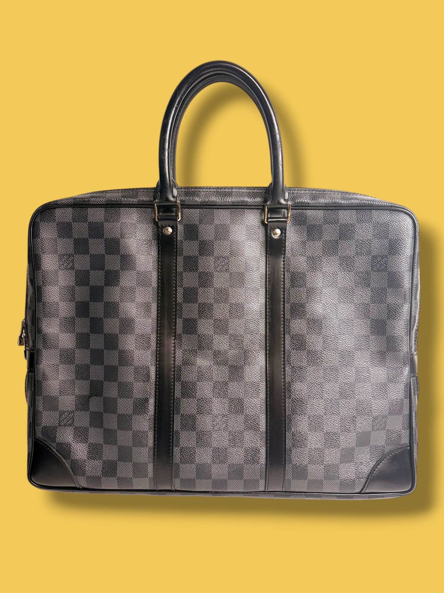TBC144 LOUIS VUITTON Damier Graphite Porte-Documents Voyage Briefcase CA2190