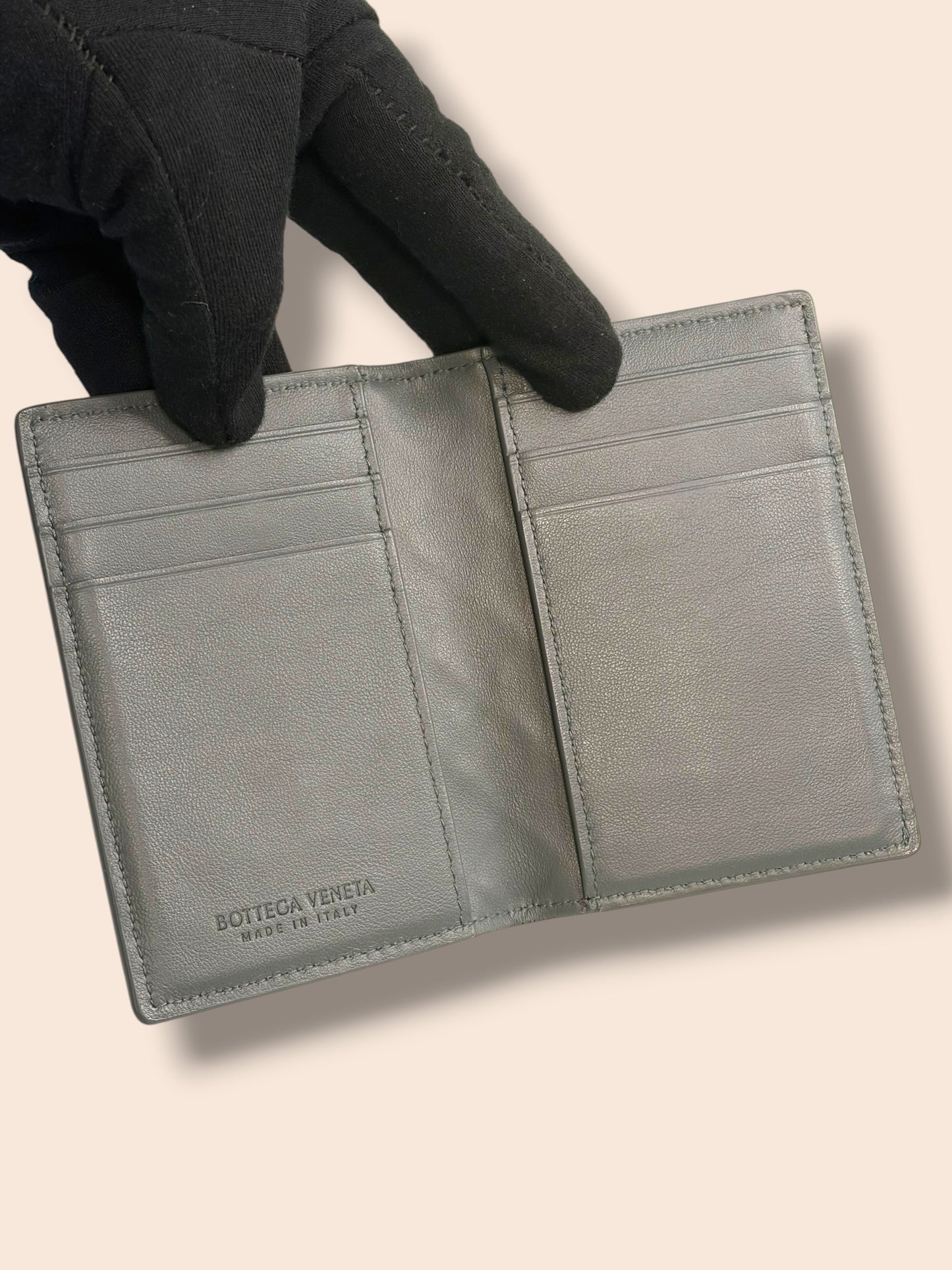 W108 BOTTEGA Gray Nappa Leather Pocket Organizer