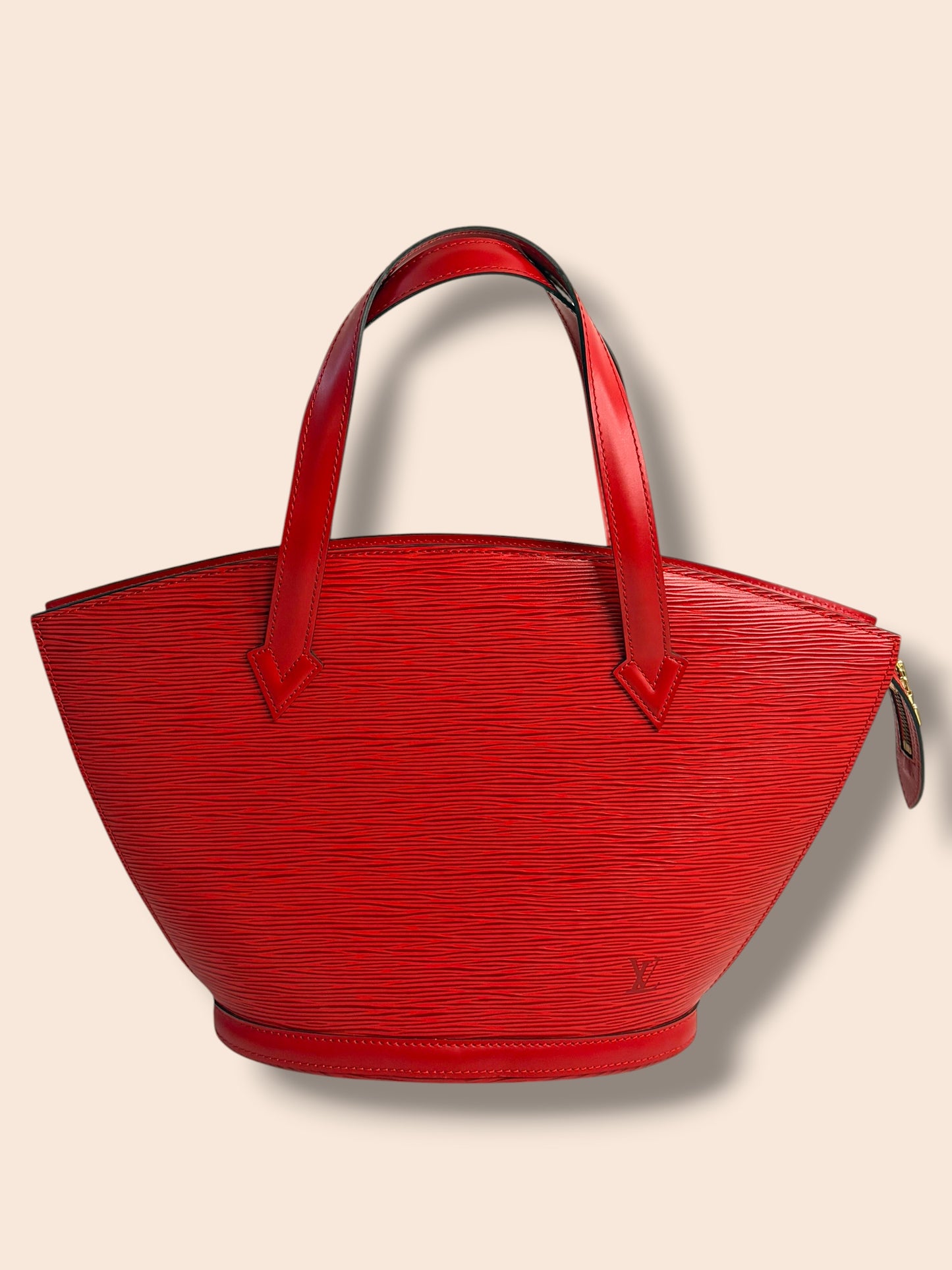 TBC201 LOUIS VUITTON Red Epi Leather St. Jacques PM Top Handle Bag VI0995