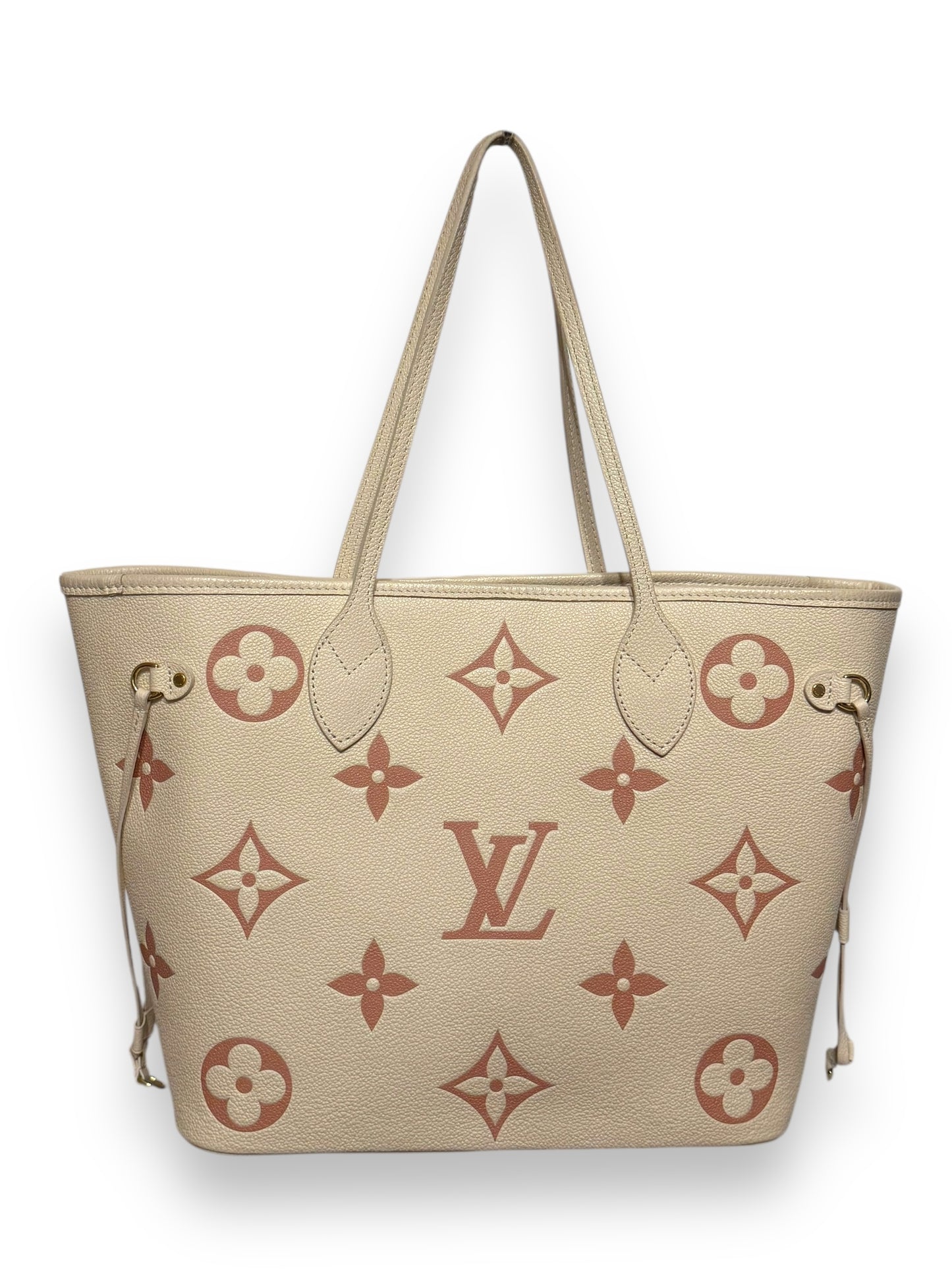 LOUIS VUITTON Bi-color Empreinte Neverfull MM Tote Bag Microchip