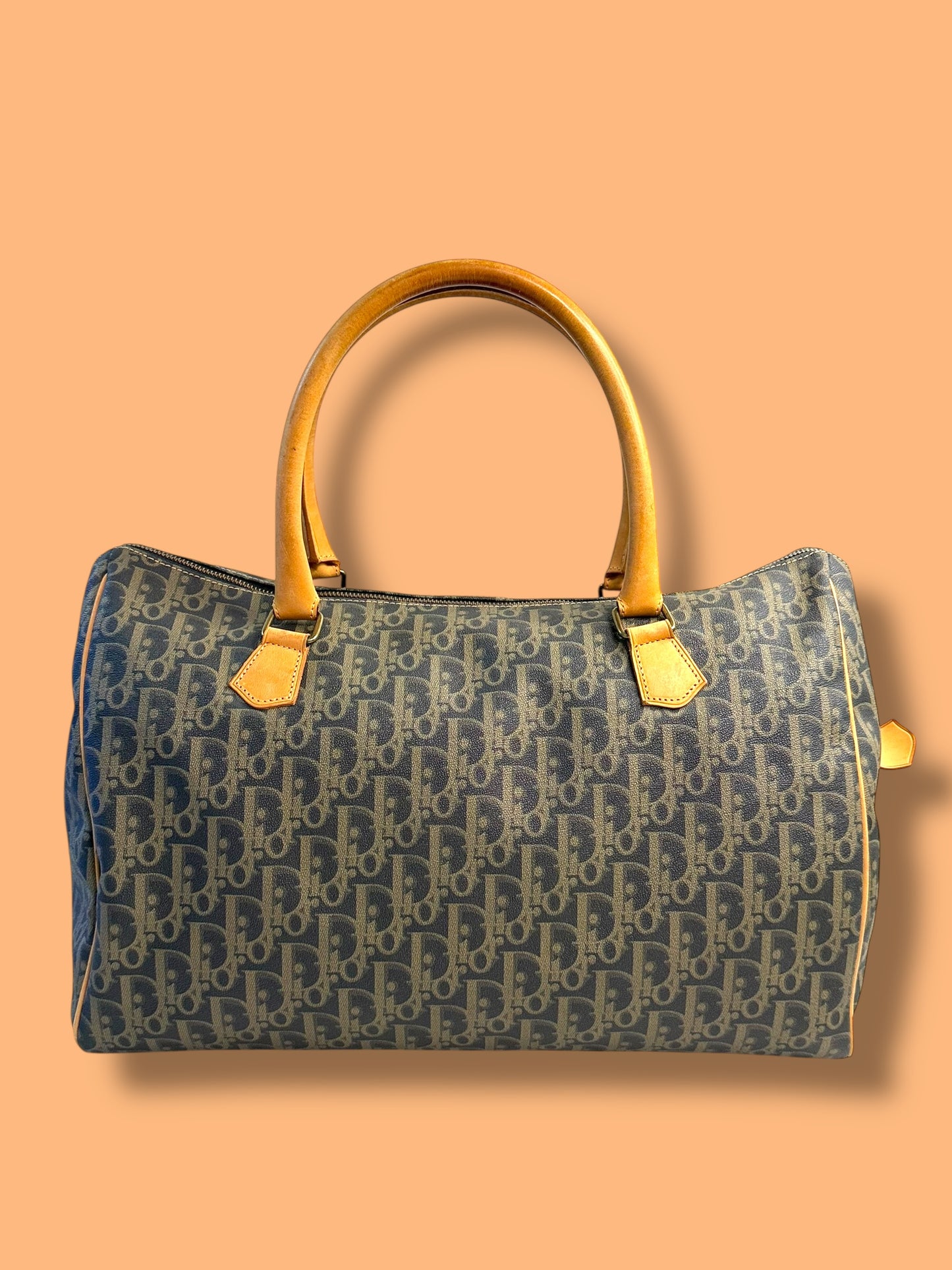 TBC227 DIOR Vintage Trotter PVC Boston Bag 40
