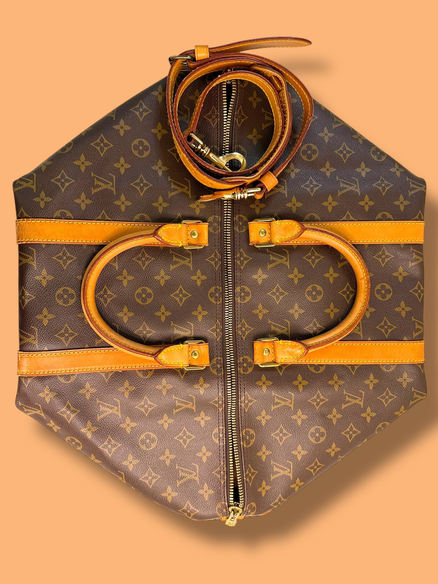 TBC30 LOUIS VUITTON Monogram Keepall 50 Bando with Strap VI1910