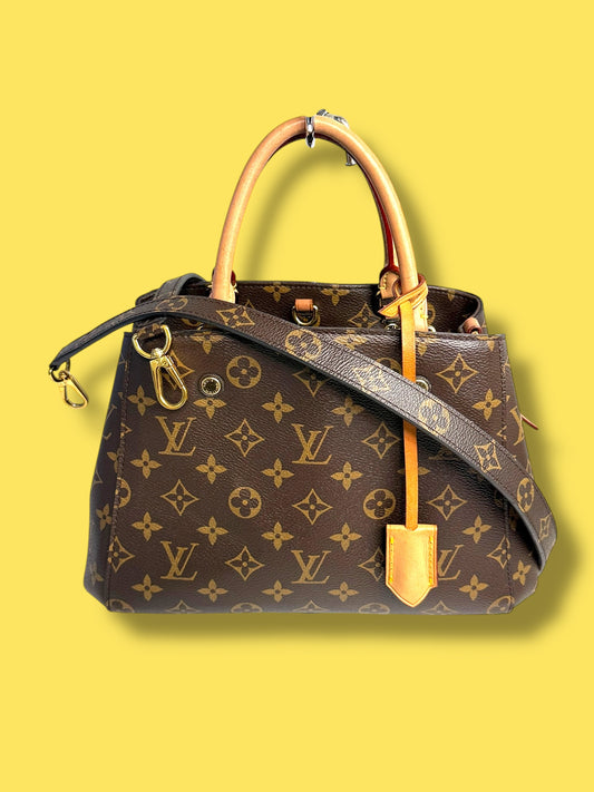 TBC162 LOUIS VUITTON Monogram Montaigne BB with Strap RI0210 / Microchipped