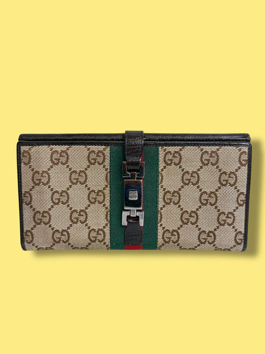W93 GUCCI Sherry Line Jackie Long Wallet