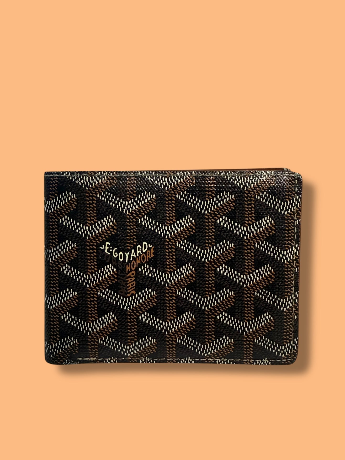 $1100 srp W197 GOYARD Black Goyardine Saint Thomas Bifold Wallet