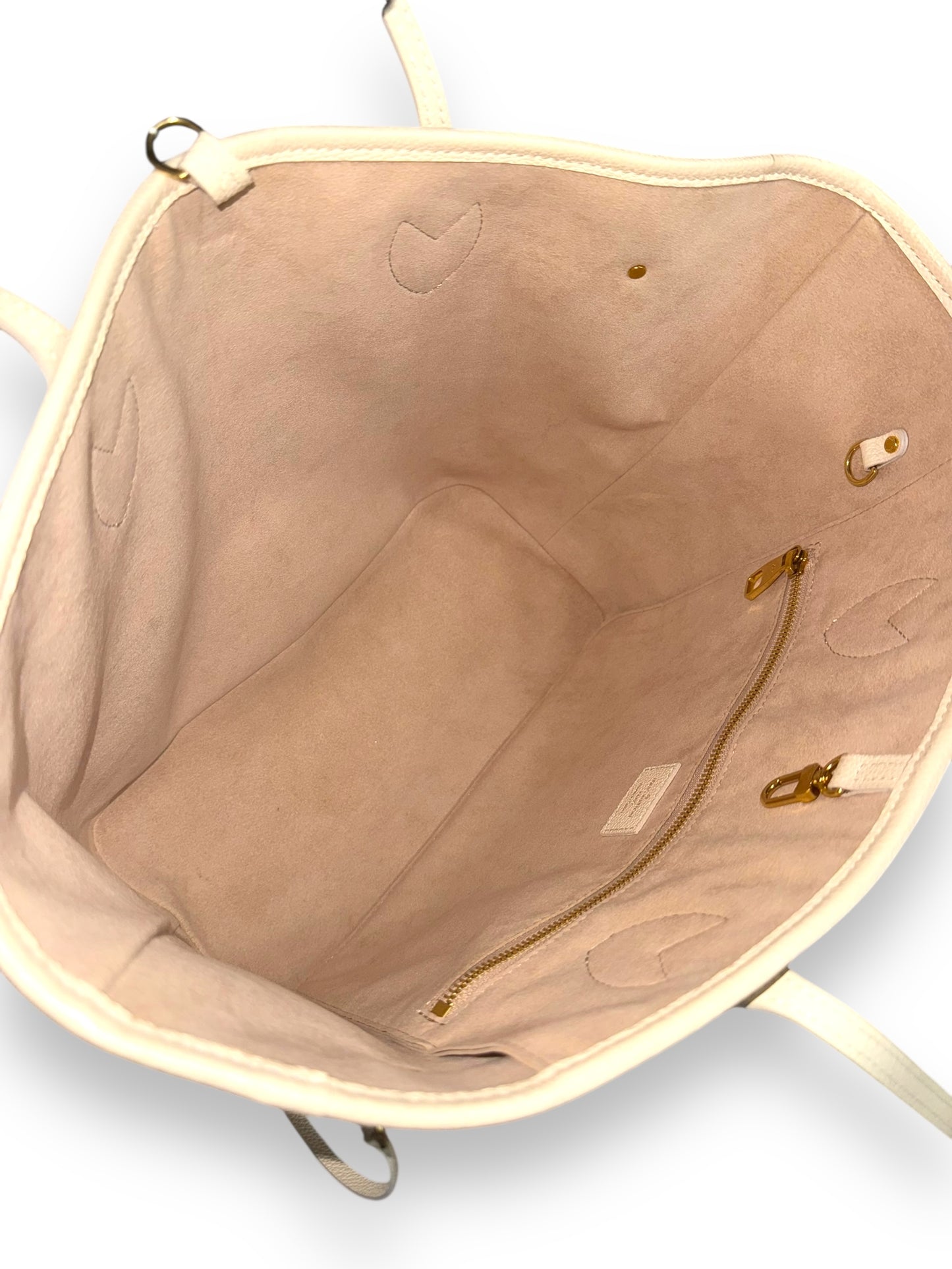 LOUIS VUITTON Bi-color Empreinte Neverfull MM Tote Bag Microchip