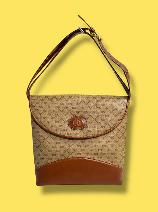 TBC112 GUCCI Micro GG Supreme Canvas Vintage Bucket Crossbody Bag