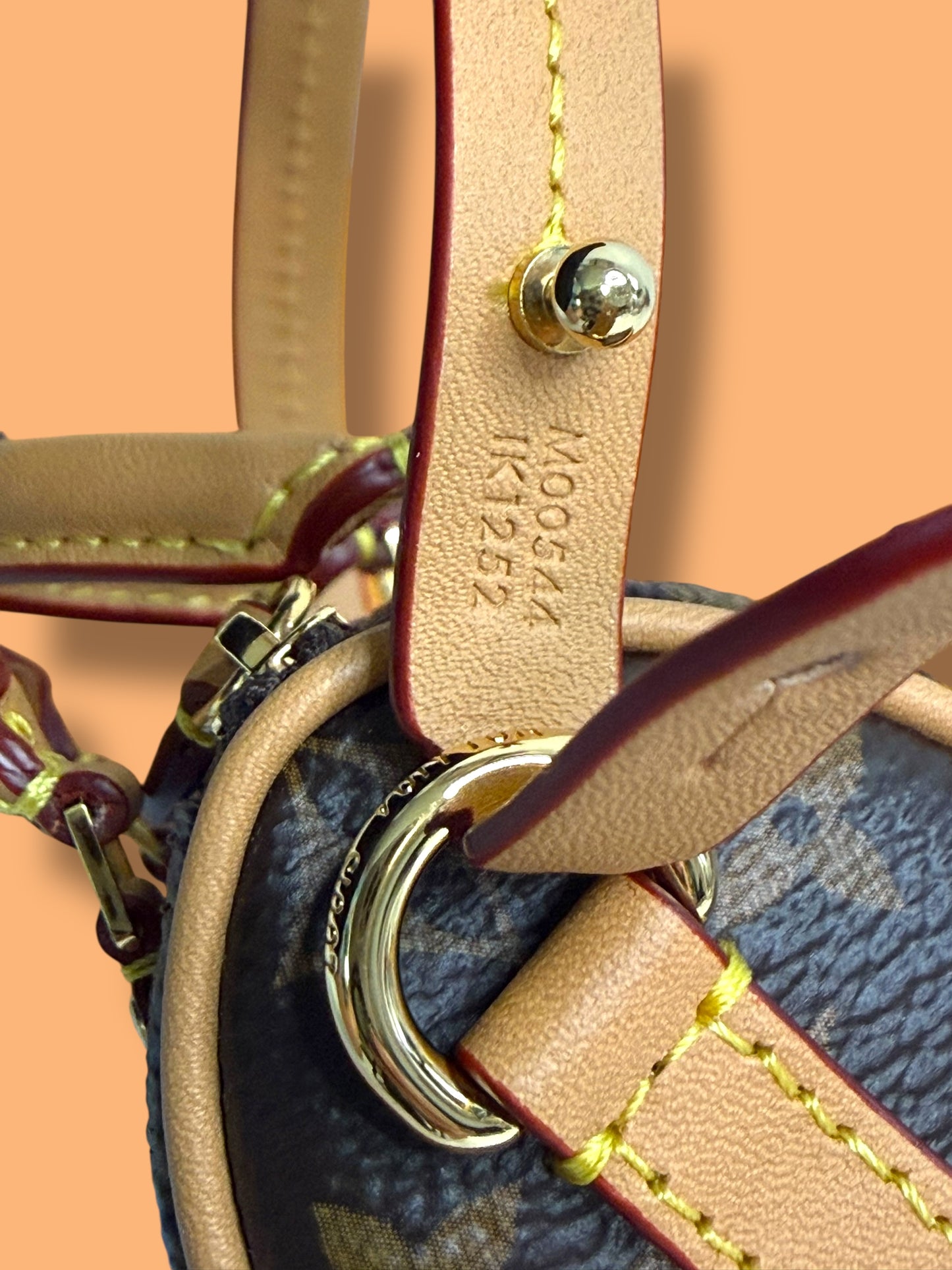 NEW condition W185 LV Monogram Micro Speedy Bag Charm IK1252