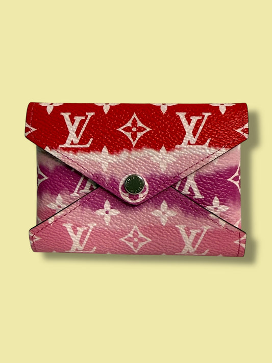 LTD Ed** W61 LOUIS VUITTON Red Escale Kirigami Pochette Card Holder SN1210