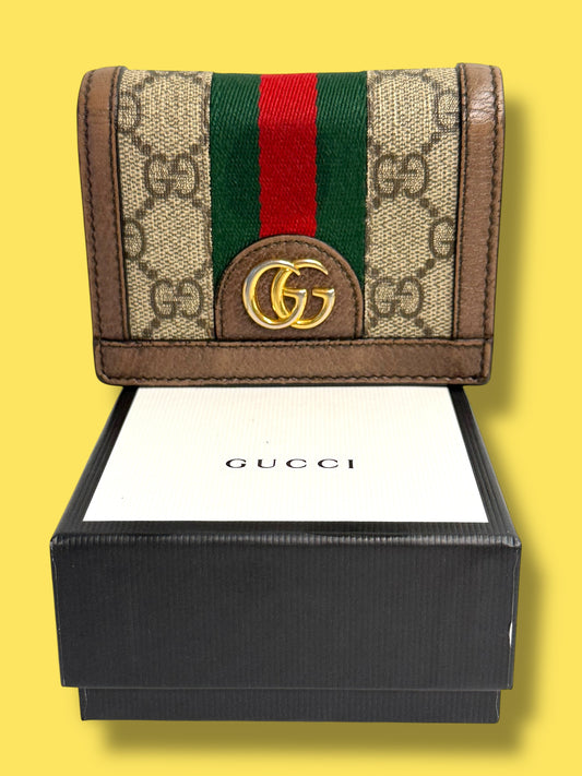 $550 srp TBC120 GUCCI Ophidia Compact Wallet