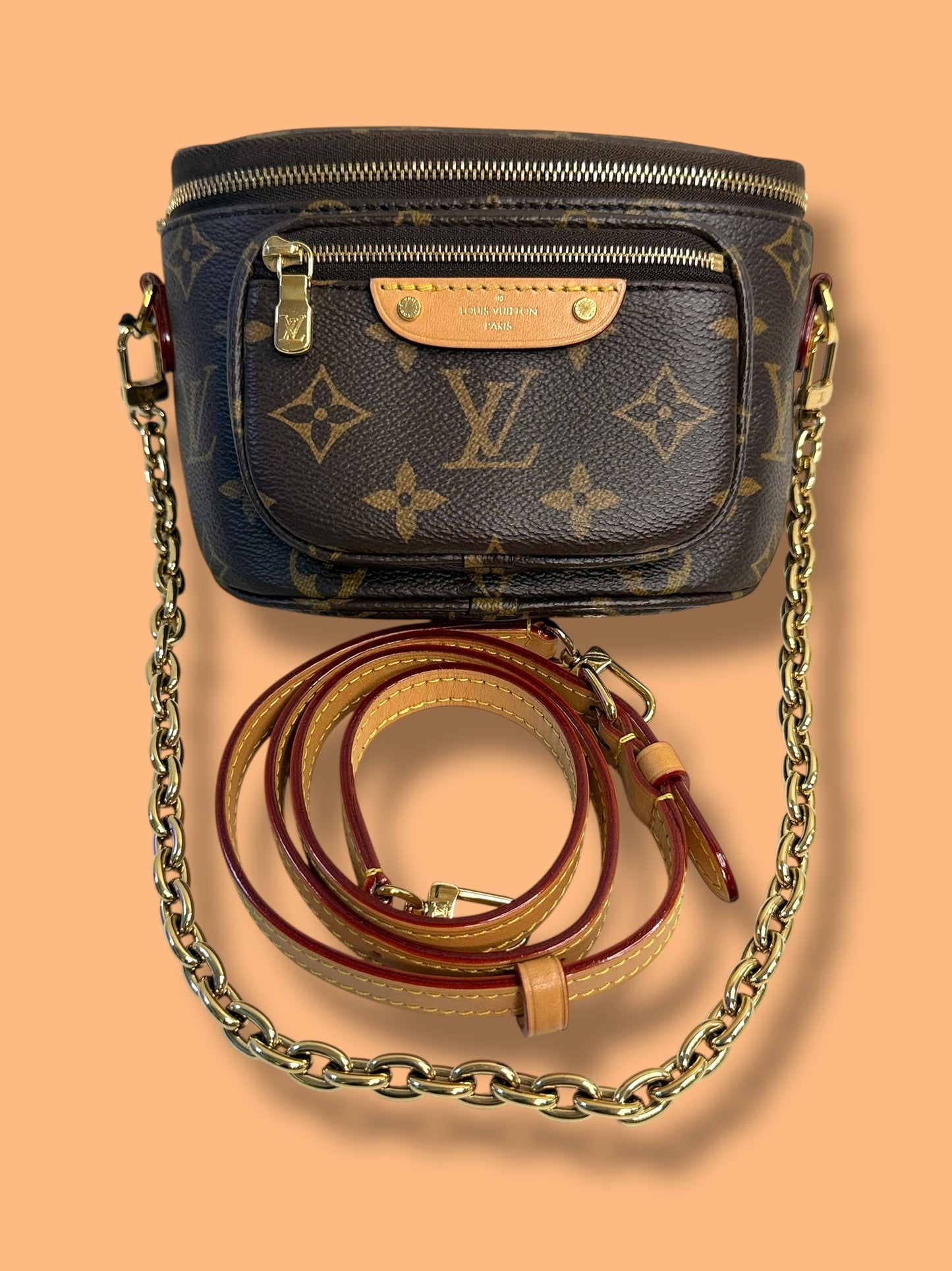 TBC281 LOUIS VUITTON Monogram Mini Bumbag Microchipped