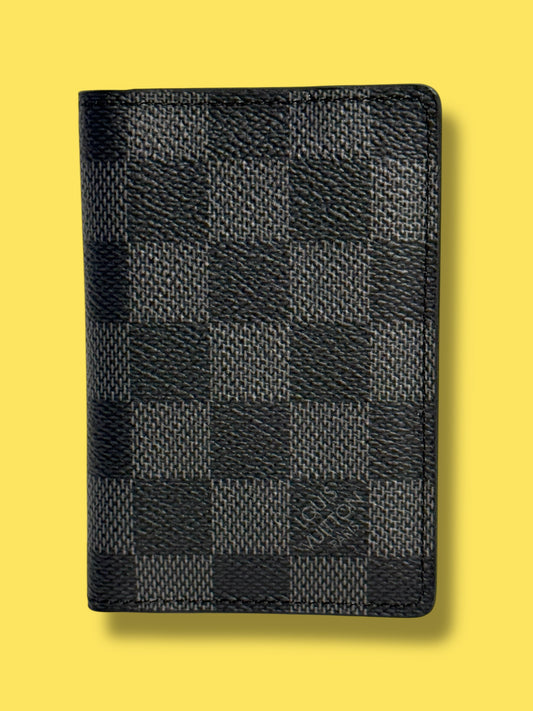 $455 srp W57 LOUIS VUITTON Damier Graphite Pocket Organizer MI3154