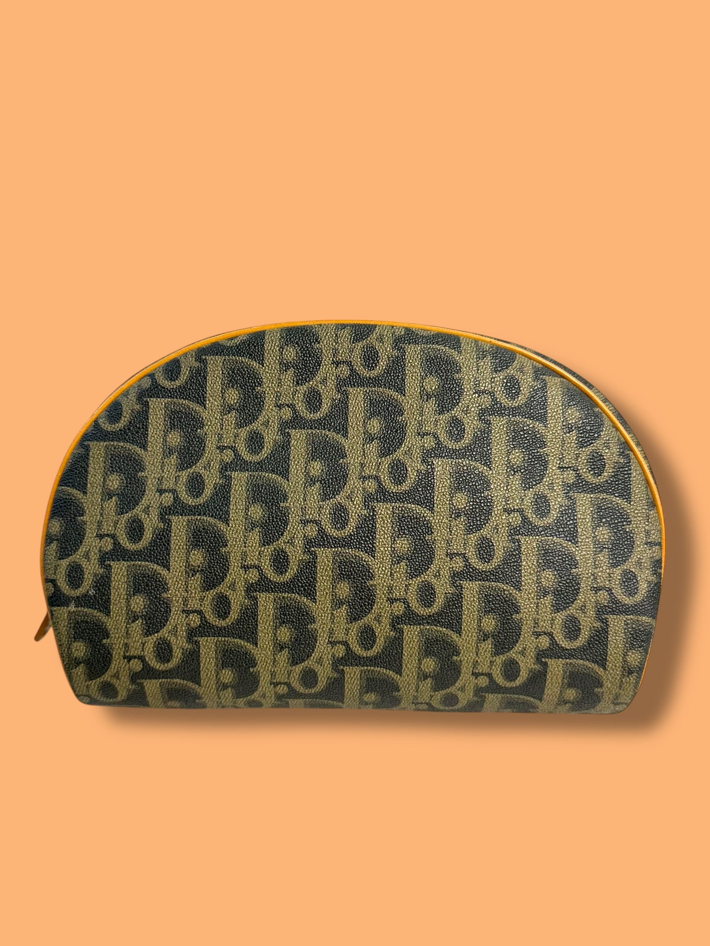 W114 DIOR Vintage Trotter PVC Canvas Cosmetic Pouch