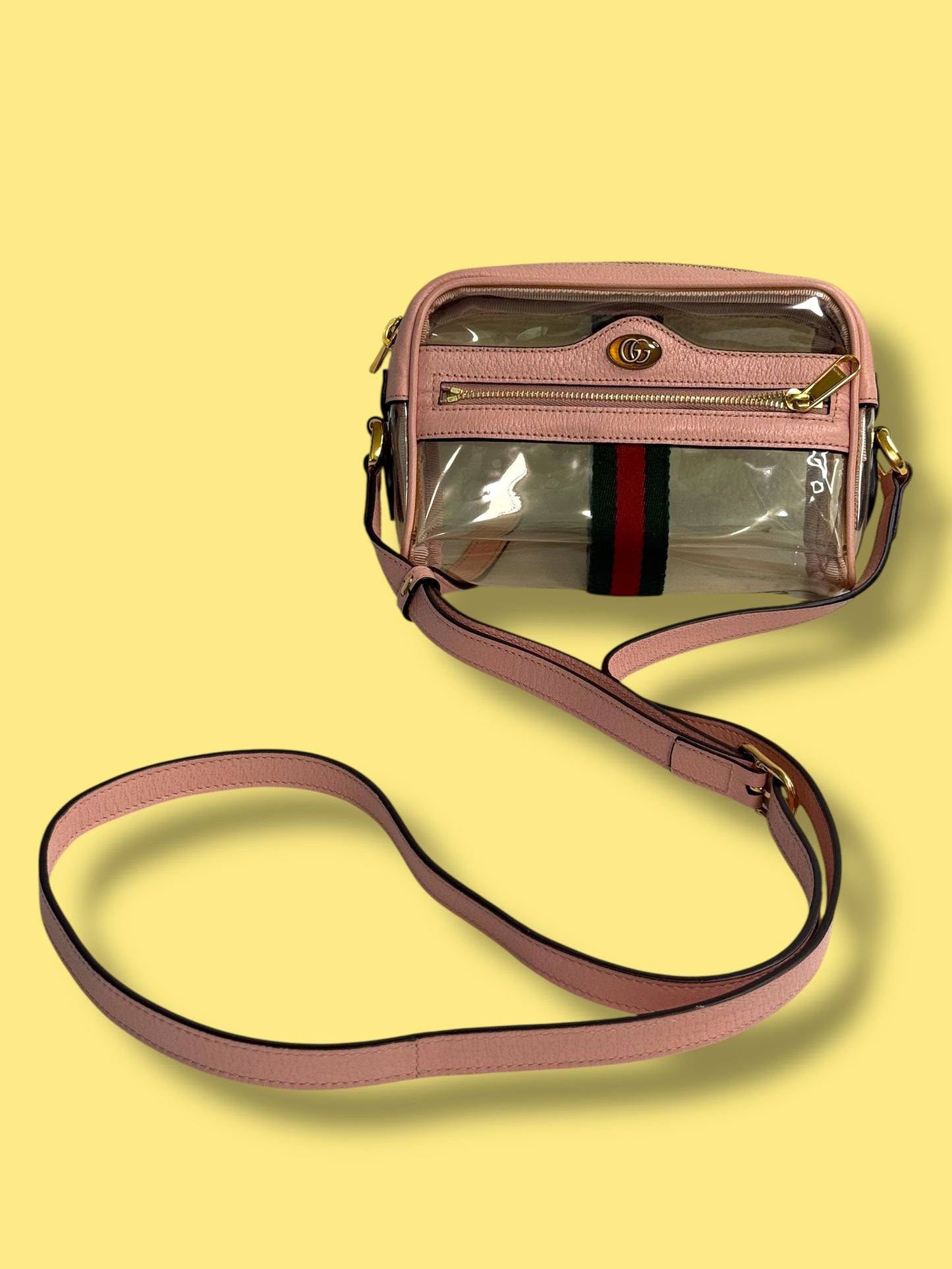 TBC93 GUCCI Ophidia See Through Vinyl Camera Concert Bag