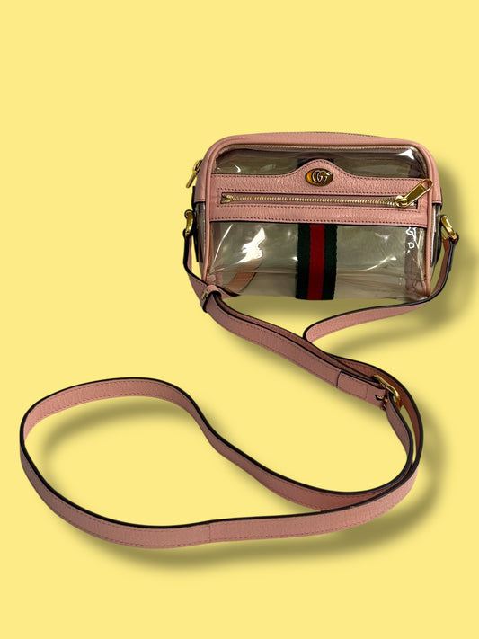 TBC93 GUCCI Ophidia See Through Vinyl Camera Concert Bag