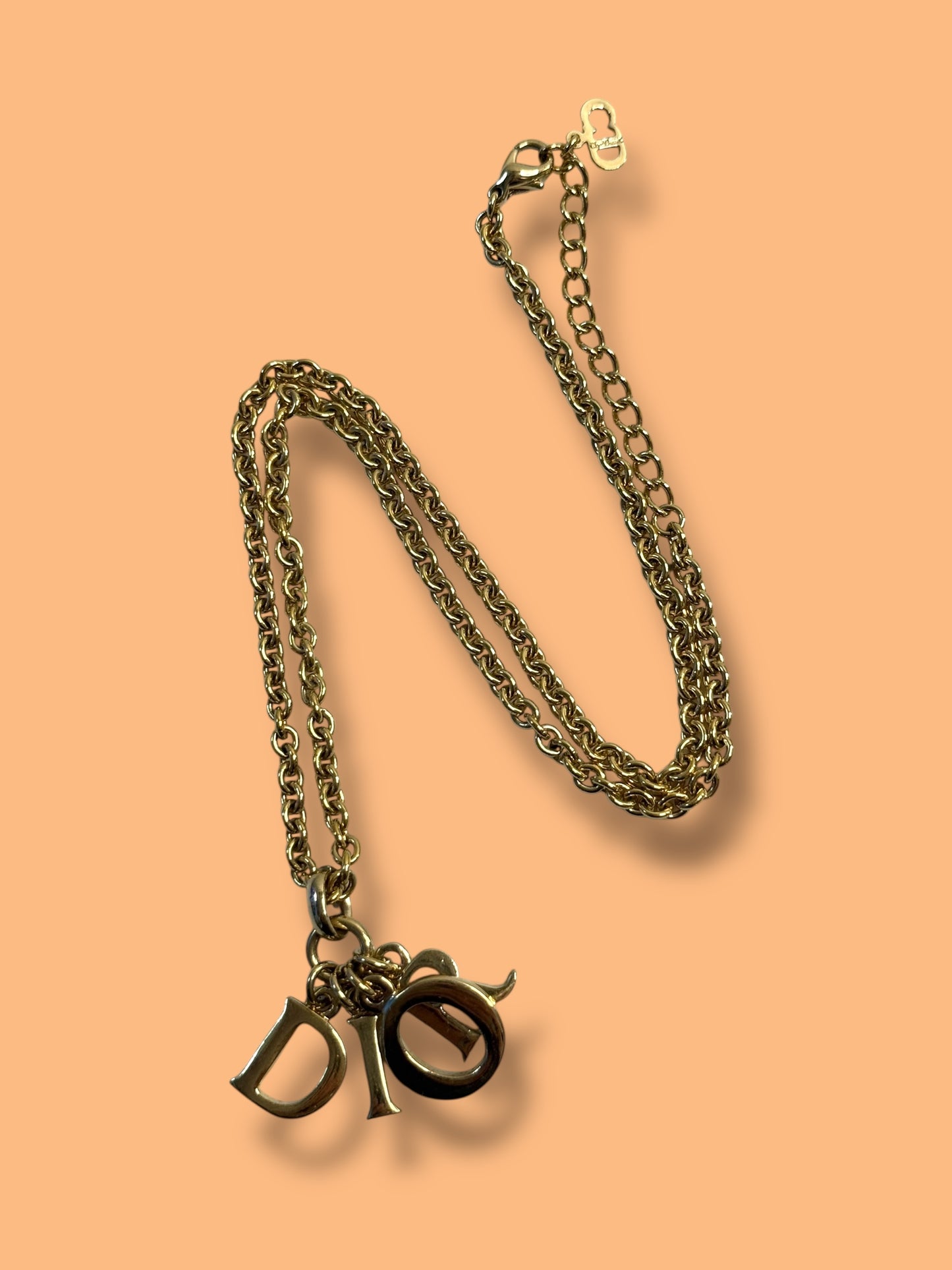 J479 DIOR Gold Tone Necklace