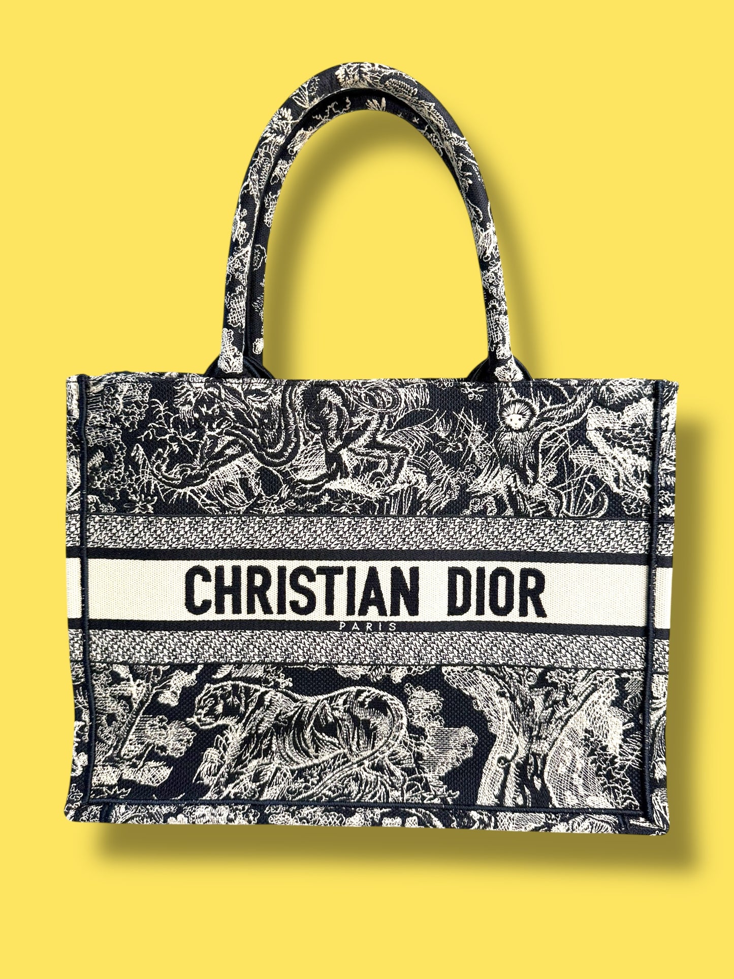 TBC186 DIOR Medium Book Tote Toile de Juoy Reverse Embroidery