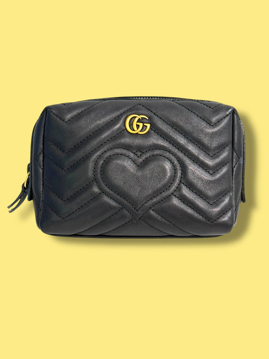 TBC100 GUCCI Black Marmont Cosmetic Pouch