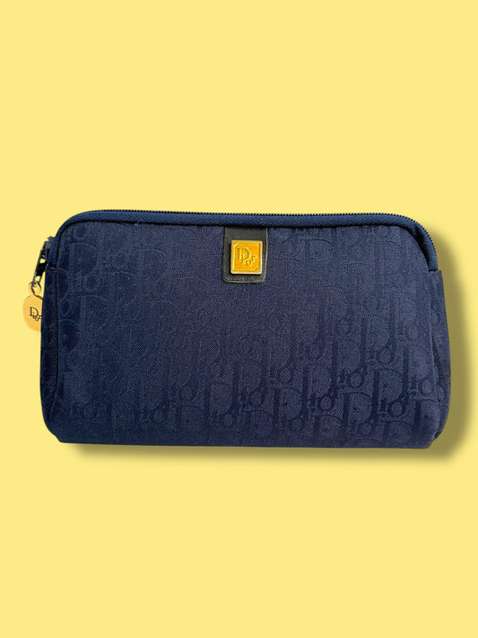 W49 DIOR Navy Trotter Cosmetic Pouch