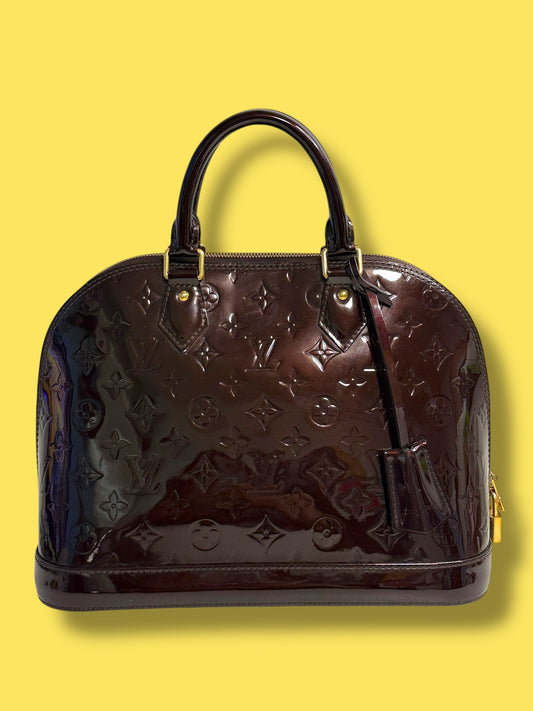 TBC110 LOUIS VUITTON Vernis Amarante Alma PM SN4102