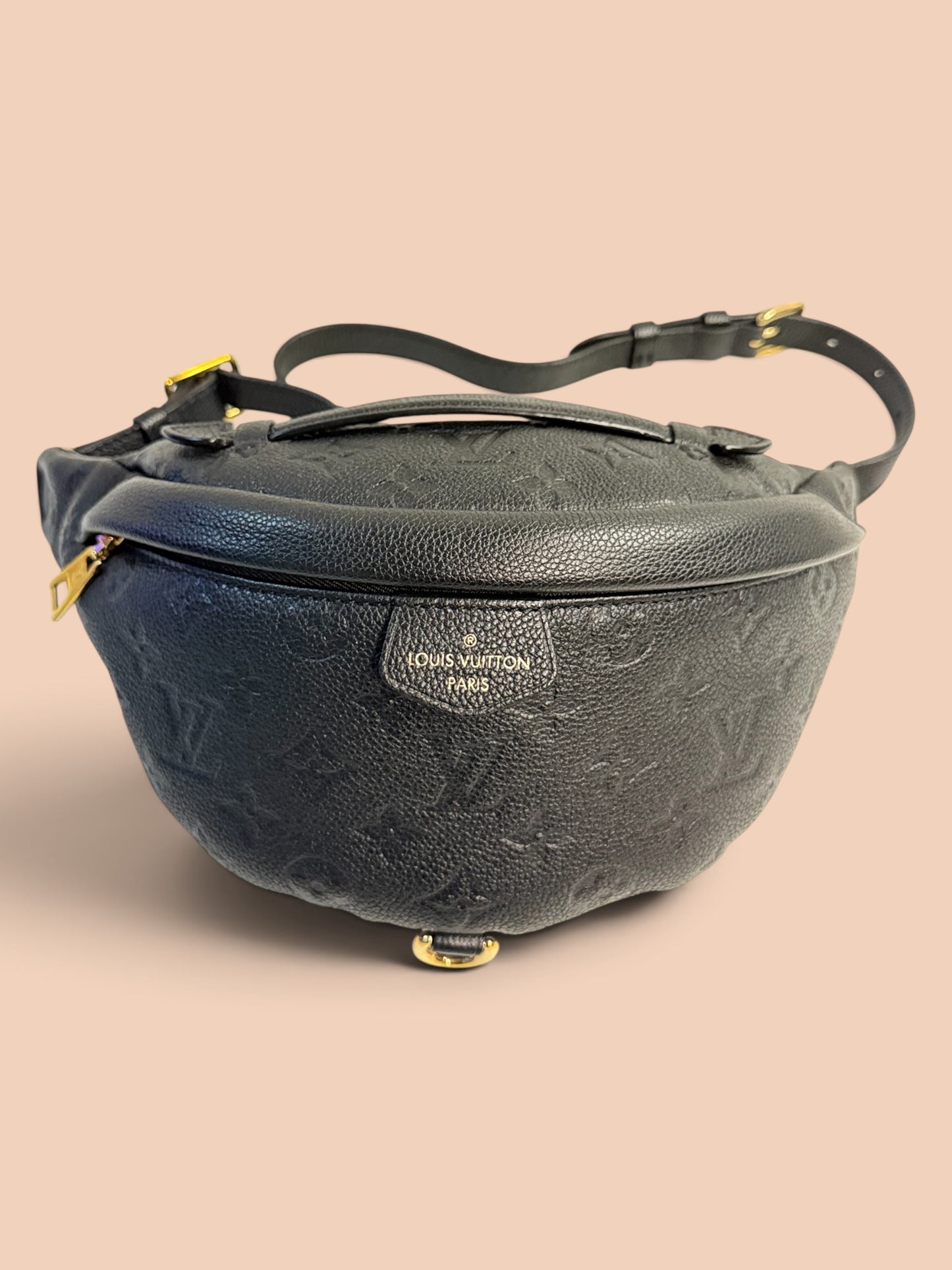 (DISCONTINUED) TBC278 LOUIS VUITTON Black Empreinte Bumbag CA1200 / CHIP